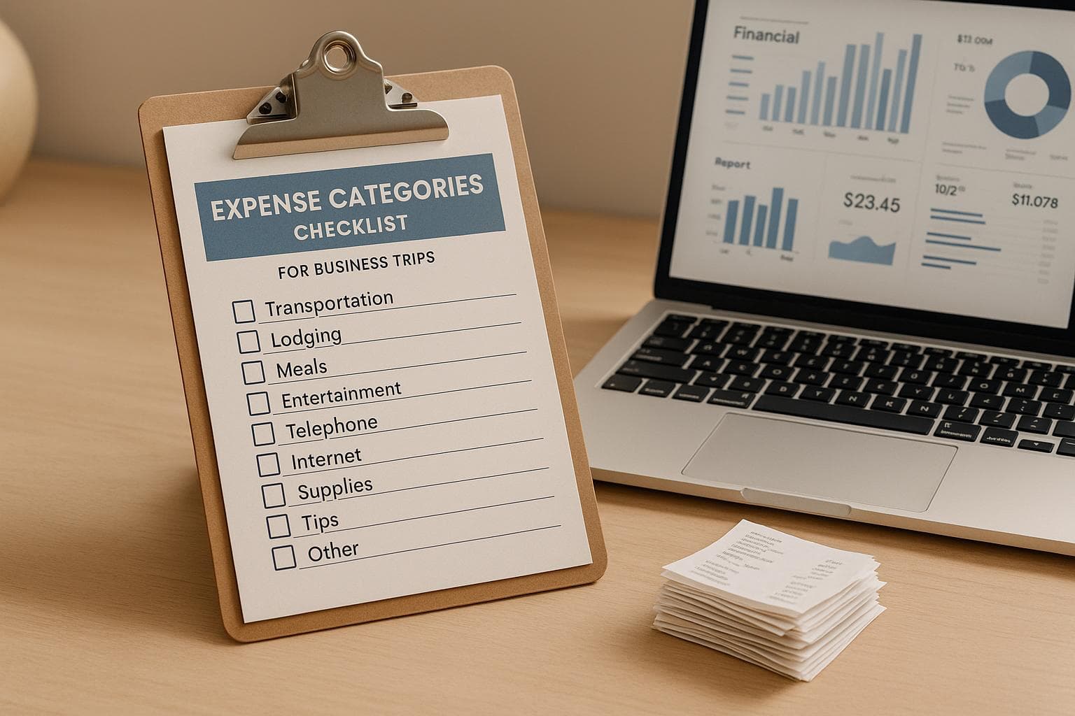 Expense Categories Checklist for Business Trips